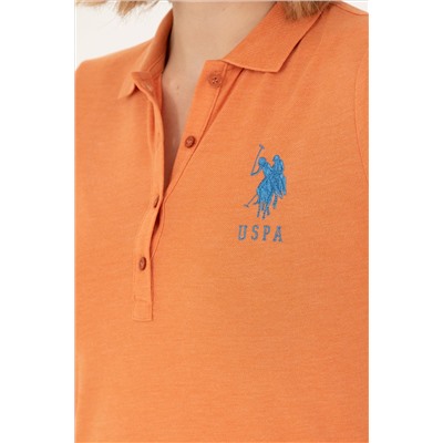 Kadın Kiremit Basic Polo Yaka Tişört