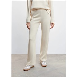 Pantalón punto canalé -  Mujer | MANGO OUTLET Melilla