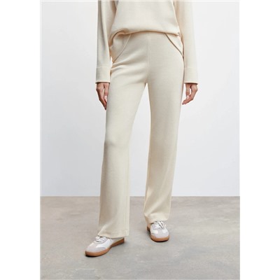 Pantalón punto canalé -  Mujer | MANGO OUTLET Melilla
