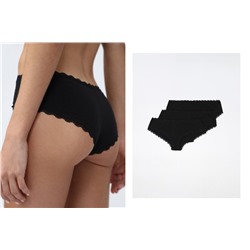 PACK OF 3 HIPSTER BRIEFS WITH LACE TRIM
