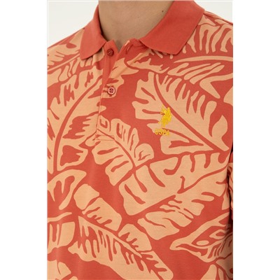 Erkek Regular Fit Polo Yaka Pudra Tişört