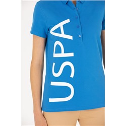 Kadın Saks Polo Yaka Tişört