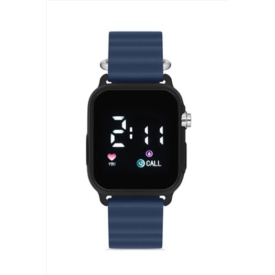 Aqua Di Polo 1987, Unisex Lacivert Silikon Dijital Led Kol Saati APWR033315