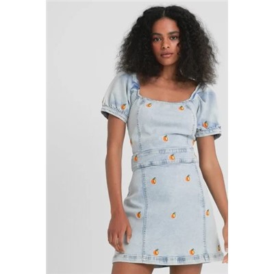 Vestido corto slim denim