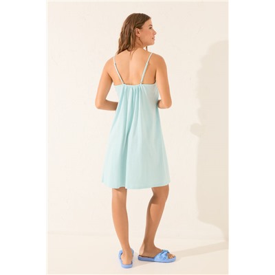 Camisón corto algodón verde