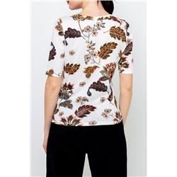 Camiseta Blanco y marrón