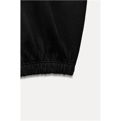 PLEATED COTTON T-SHIRT