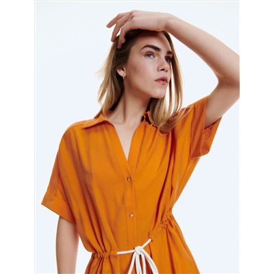 Hemdblusenkleid mit hohem Tencel™Lyocell-Anteil