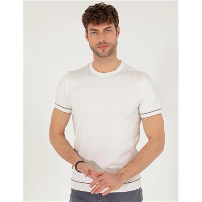 Ekru Slim Fit Kazak