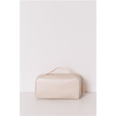 Neceser pequeño rubber marfil metaizado