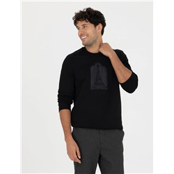 Siyah Regular Fit Sweatshirt