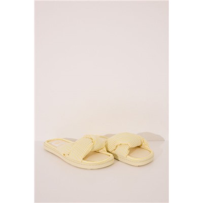 Zapatillas casa seersucker amarillo