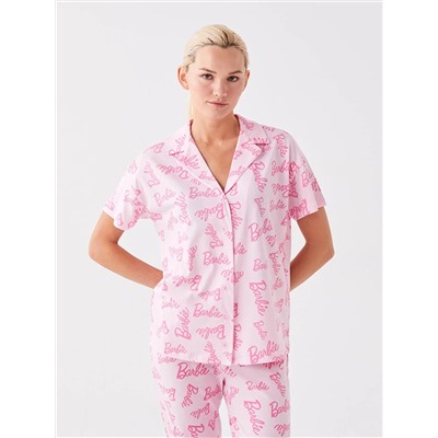 LC Waikiki Gömlek Yaka Barbie Baskılı Kısa Kollu Kadın Pijama Takımı, LCW DREAM                                            
                                            Gömlek Yaka Barbie Baskılı Kısa Kollu Kadın Pijama Takımı