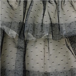 DOT TIERED TULLE DRESS