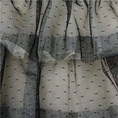 DOT TIERED TULLE DRESS
