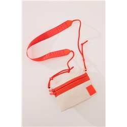 Bolso cartera nylon beige