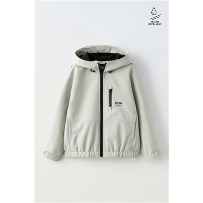 WATER-REPELLENT TECHNICAL HOODED JACKET