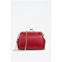 Bandolera de piel Rojo y dorado - Firenze Artegiani