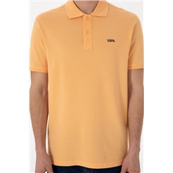 Erkek Regular Fit Polo Yaka Turuncu Basic Tişört
