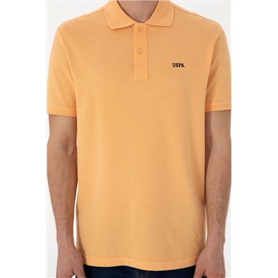 Erkek Regular Fit Polo Yaka Turuncu Basic Tişört