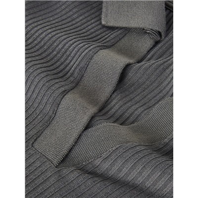 Strickkleid mit Gestreifter Struktur
