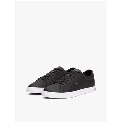 Low Cut Logo Leather Mix Sneaker