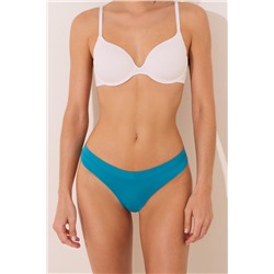 Tanga microfibrafibra fruncido verde