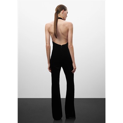 Mono terciopelo cuello halter