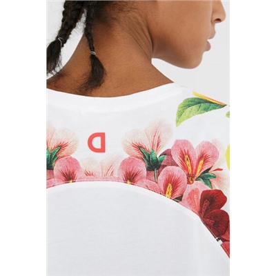 Camiseta floral 100% algodón