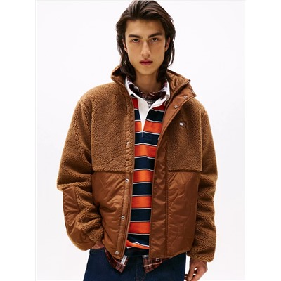 Tommy Jeans Mixed Media Teddy Jacket