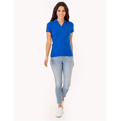 SPLIT NECK RIBBED POLO SHIRT