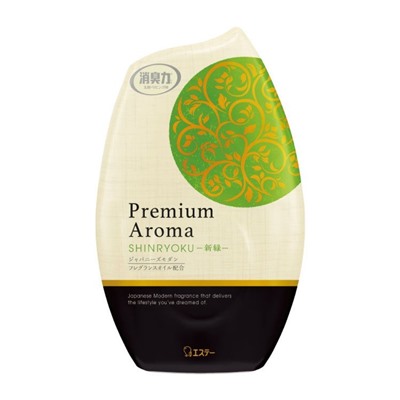 ST Shoushuuriki Premium Aroma Свежая зелень Жидкий освежитель воздуха для помещения с с афродизиаками и ароматом свежей зеленифлакон 400 мл