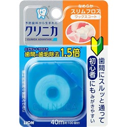 LION Clinica Sponge Floss зубная нить, утолщенная 1,5 мм, длина 40 метров