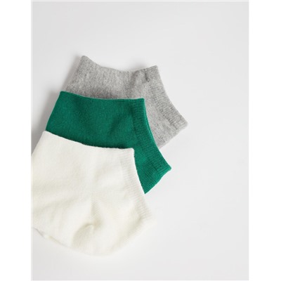 3 Pairs of Invisible Socks Pack, Men, Multicolour