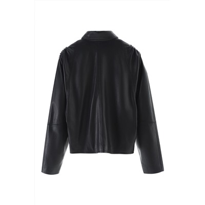 Chaqueta de piel Negro