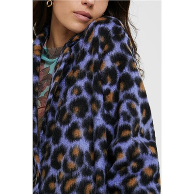 Abrigo recto animal print