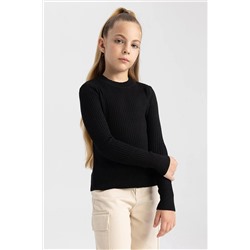 Defacto Kız Çocuk Regular Fit Bisiklet Yaka Kazak A2292A823WN