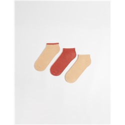 3 Pairs of Invisible Socks Pack, Men, Multicolour