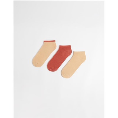 3 Pairs of Invisible Socks Pack, Men, Multicolour