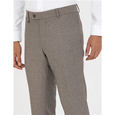 Açık Kahverengi Slim Fit Kumaş Pantolon