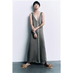 SPLIT SUEDE SANDALS WITH FRINGING