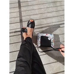 Ab.Zapatos 320 · negro+Vera pelle flores АКЦИЯ