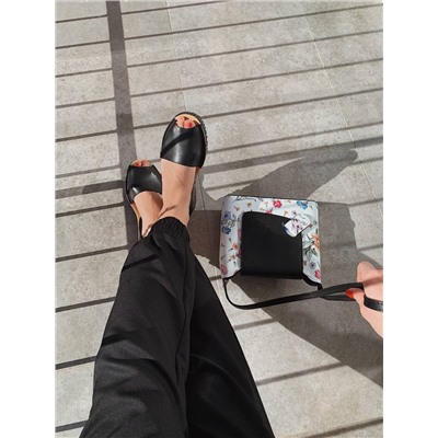 Ab.Zapatos 320 · negro+Vera pelle flores АКЦИЯ