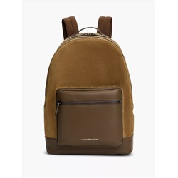 Tonal Suede and Leather Backpack