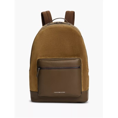 Tonal Suede and Leather Backpack