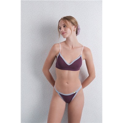Sujetador seamless pointelle burgundy