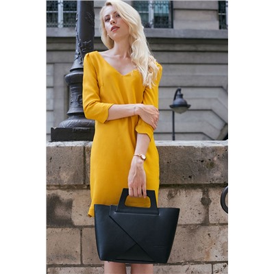 Bolso de piel y neceser Rita Negro