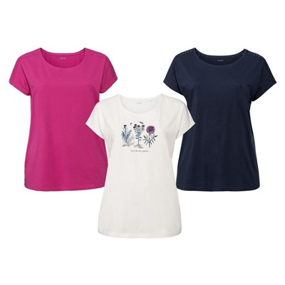 ESMARA® T Shirt Damen, aus reiner Baumwolle