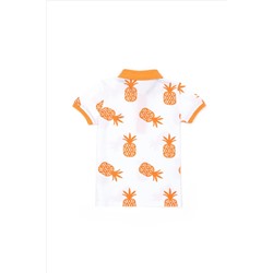 Erkek Çocuk Beyaz Polo Yaka Tişört