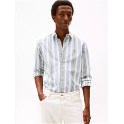 Regular Fit Striped Stretch Oxford Shirt